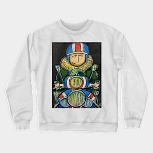 Retro Scooter, Classic Scooter, Scooterist, Scootering, Scooter Rider, Mod Art Crewneck Sweatshirt